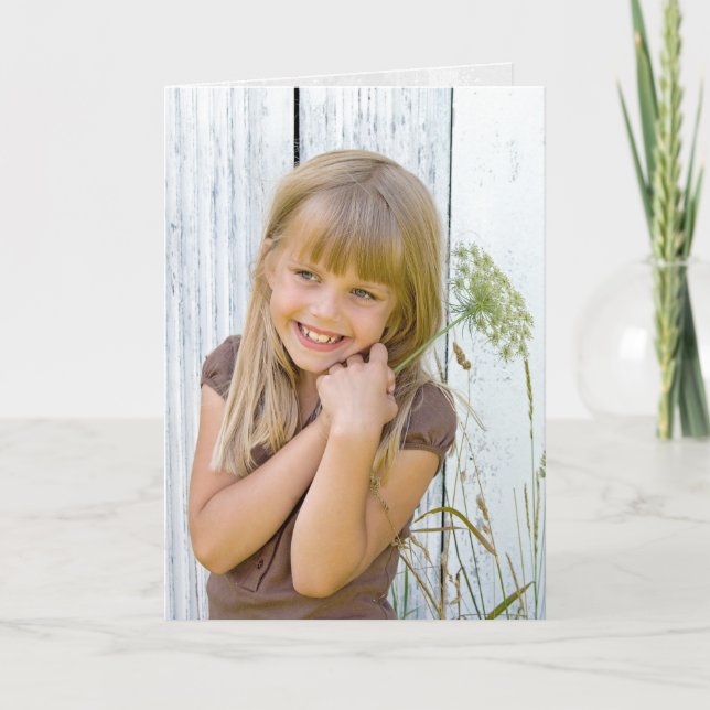 Denken Sie an Ihr Mädchen mit Königin Anne's Lace Karte (Vorderseite)