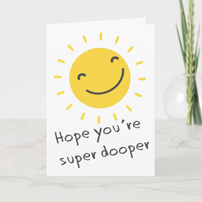 Denken Sie an Ihr Sonnenschein Karte (Vorderseite)