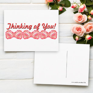 Denken Sie an Ihr zerrissenes Herz Rosa Vorlage Postkarte