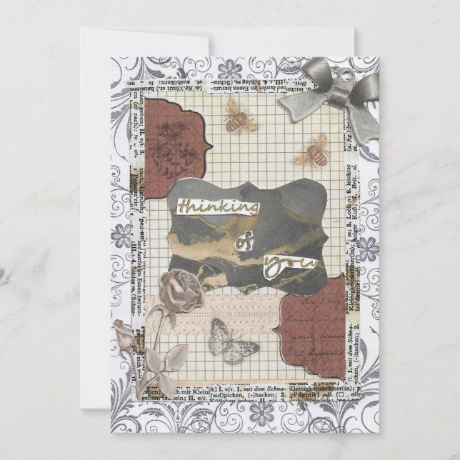Denken Sie an Ihre bedachte Sprichwort Grußkarte Dankeskarte (Vorderseite)
