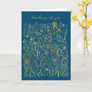 Denken Sie an Ihre Blume Felder Wiese Floral Karte