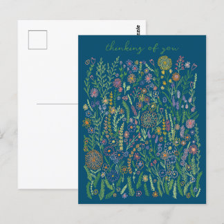 Denken Sie an Ihre Blume Felder Wiese Floral Postkarte