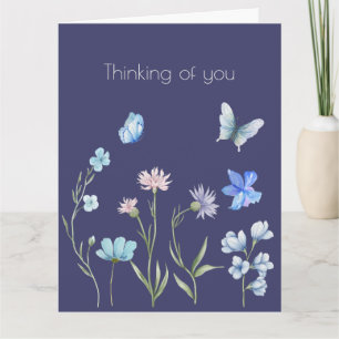 Denken Sie an Ihre botanische blaue Flora Karte