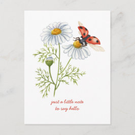 Denken Sie an Ihre Daisies und Ladybug Postkarte