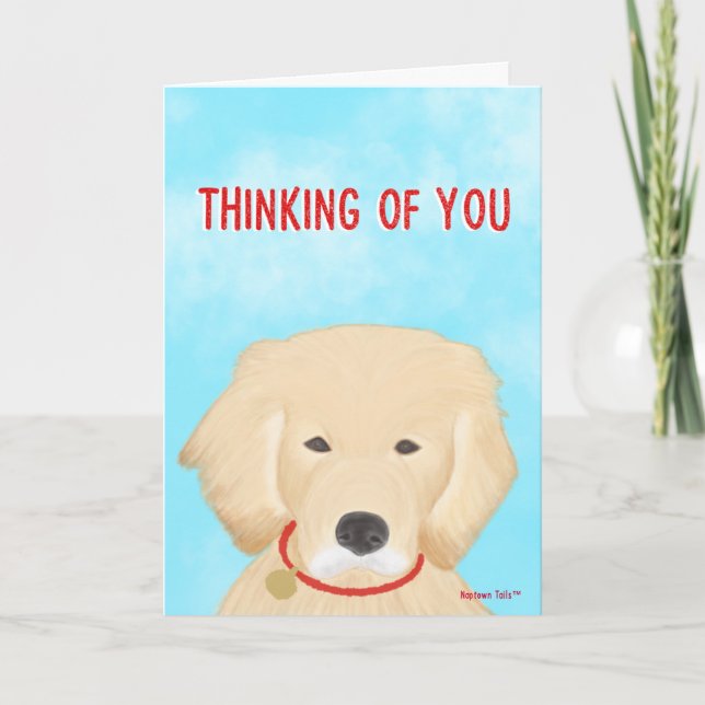 Denken Sie an Ihre Dog Card Golden Retriever Karte (Vorderseite)