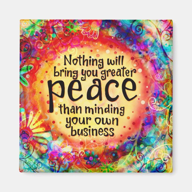 Denken Sie an Ihre eigene Geschäftskunst Magnet (Vorne)