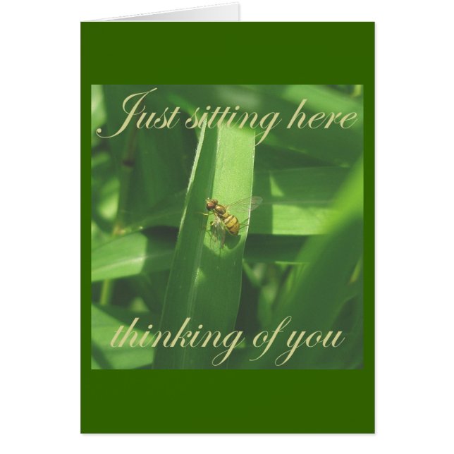 Denken Sie an Ihre Golden Bee Fly Card (Vorne)