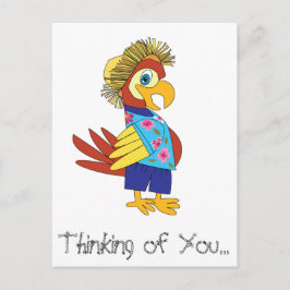 Denken Sie an Ihre Insel Papagei Postkarte