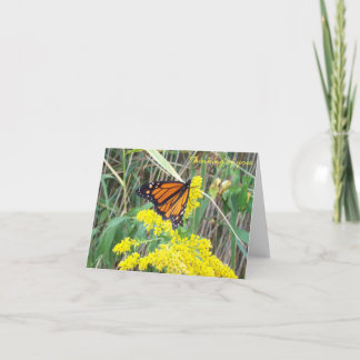 Denken Sie an Ihre Karte - Blume mit Schmetterling