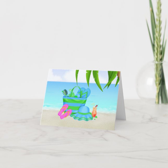 Denken Sie an Ihre Karte mit Liegen (Vorderseite)