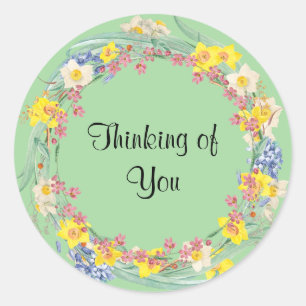 Denken Sie an Ihre Klassik Runder Aufkleber