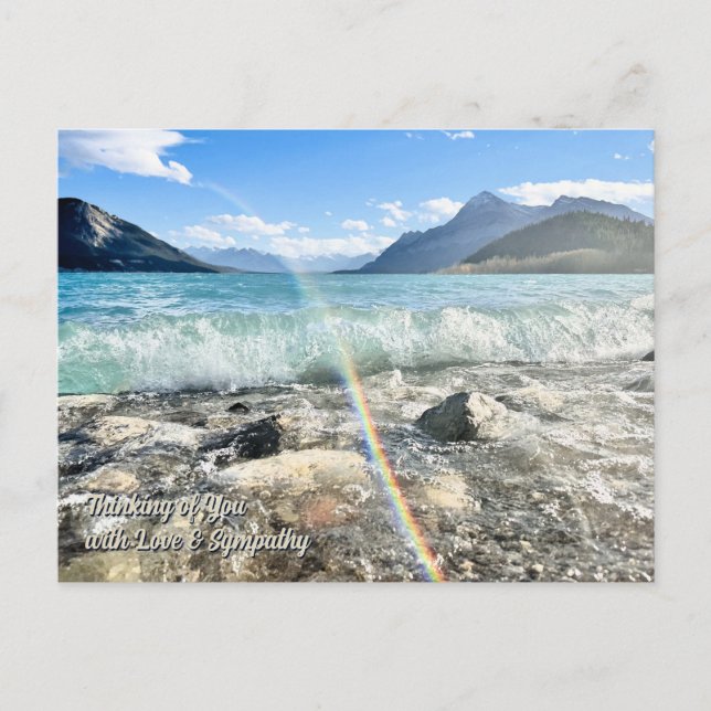 Denken Sie an Ihre Liebe Beileid Landschaft Postka Postkarte (Vorderseite)