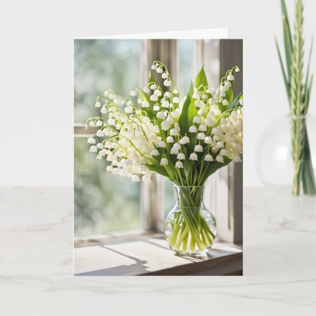 Denken Sie an Ihre Lily of the Valley Karte (Vorderseite)