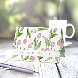 Denken Sie an Ihre moderne rosa Tulip Karte