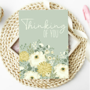 Denken Sie an Ihre Pastel Garden White Floral Card Karte