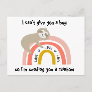 Denken Sie an Ihre Rainbow Sloth Post Card Postkarte