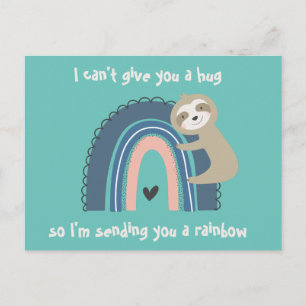 Denken Sie an Ihre Rainbow Sloth Post Card Postkarte
