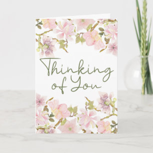 Denken Sie an Ihre rosa blush Magnolia Blumenkarte Karte