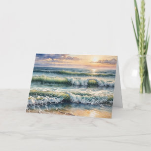 Denken Sie an Ihre Wasserfarbenwelt Seascape Karte