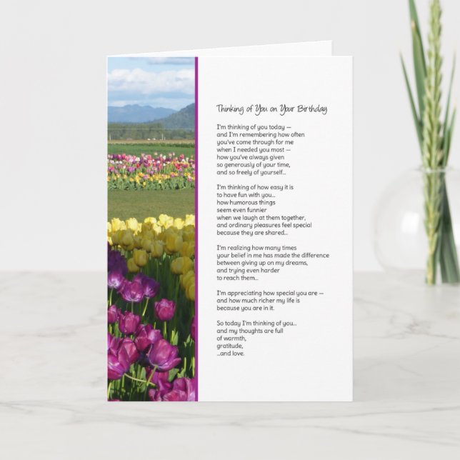 Denken Sie an Ihren Geburtstag Karte (Vorderseite)