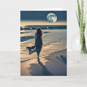 Denken Sie an Ihren Strandspaziergang Karte