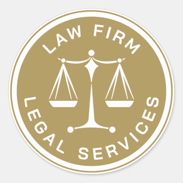 Denken Sie an Justiz - Jurastudium Runder Aufkleber (Vorderseite)