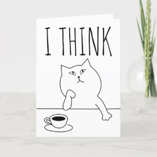 DENKEN SIE AN KAFFEE KAFFEKATZKARTEN FEIERTAGSKARTE