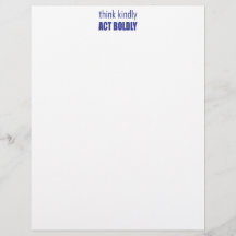 Denken Sie an Kindly, handeln Sie Bolly