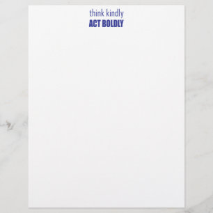 Denken Sie an Kindly, handeln Sie Bolly