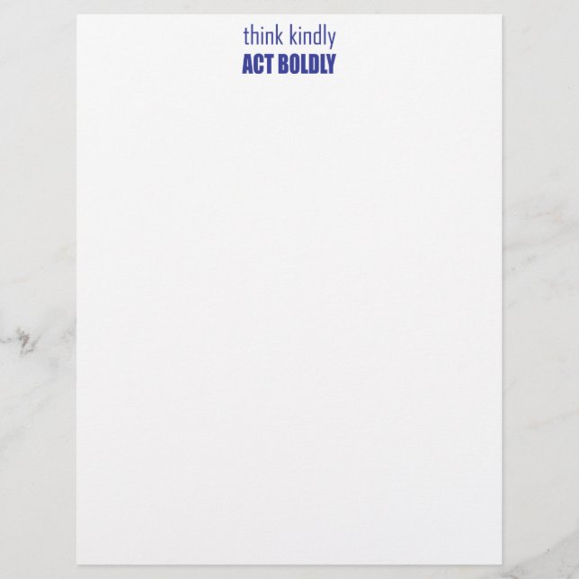 Denken Sie an Kindly, handeln Sie Bolly (Vorderseite)