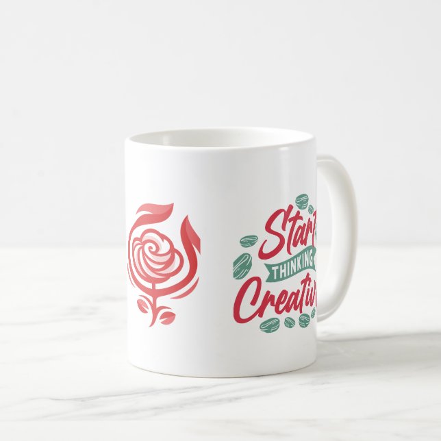 Denken Sie an Kreativität Kaffeetasse (VorderseiteRechts)