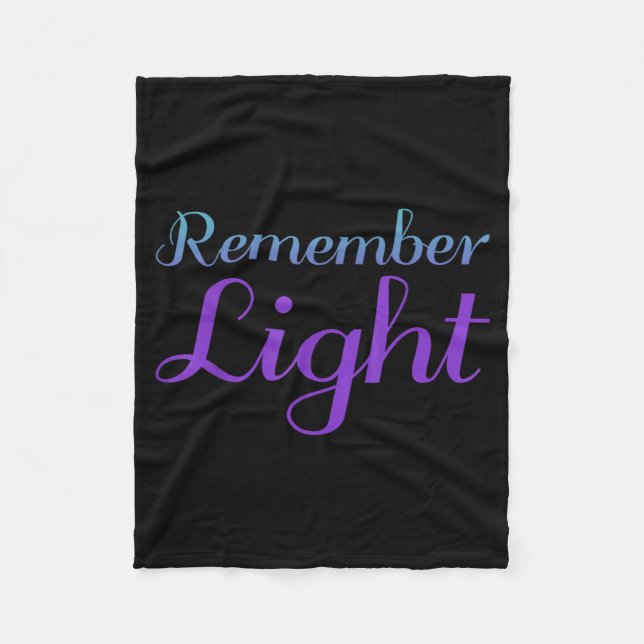 Denken Sie an Licht Selbstmordpräventionsdesign Fleecedecke (Vorderseite)