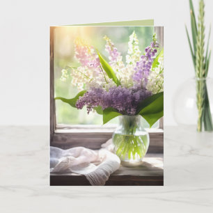 Denken Sie an Lily of the Valley and Lilacs Karte
