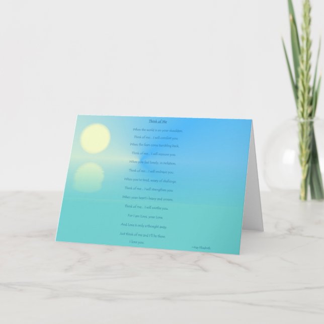 Denken Sie an mich Karte (Vorderseite)