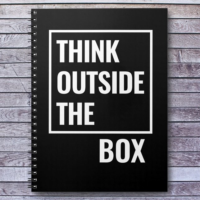 Denken Sie an Motivierend Zitat außerhalb der Box Notizblock (Von Creator hochgeladen)