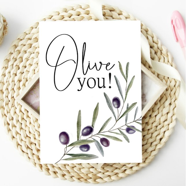 Denken Sie an Olive You Fun Liebe Card Karte (Von Creator hochgeladen)