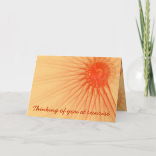Denken Sie an Orange Sunshine Rays Template Karte