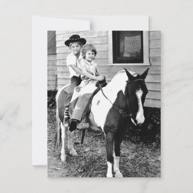 Denken Sie an Pony Ride Fotos Karte (Vorderseite)