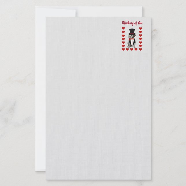 Denken Sie an Poodle Stationery Briefpapier (Vorderseite)