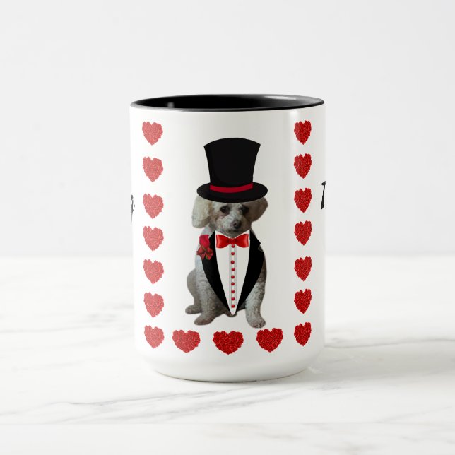 Denken Sie an Poodle zwei Tone Kaffee Tasse (Zentrum)