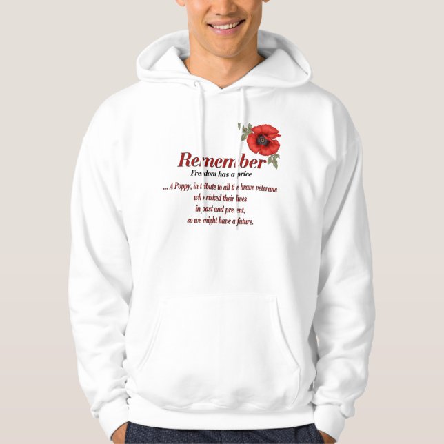 Denken Sie an Poppy Hoodie (Vorderseite)