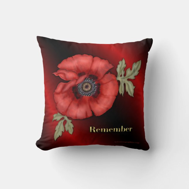 Denken Sie an Poppy Kissen (Vorderseite)