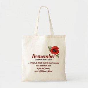 Denken Sie an Poppy Tragetasche