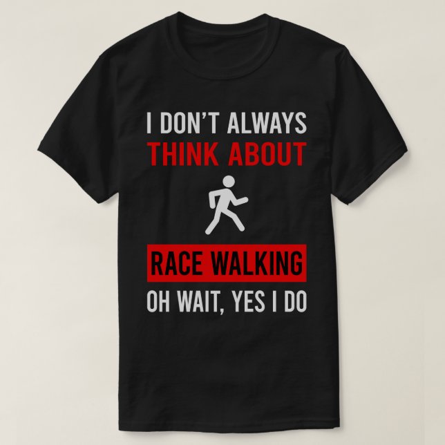 Denken Sie an Race Walking T-Shirt (Design vorne)