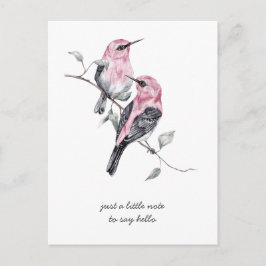 Denken Sie an rosa und graue tropische Vögel Postkarte