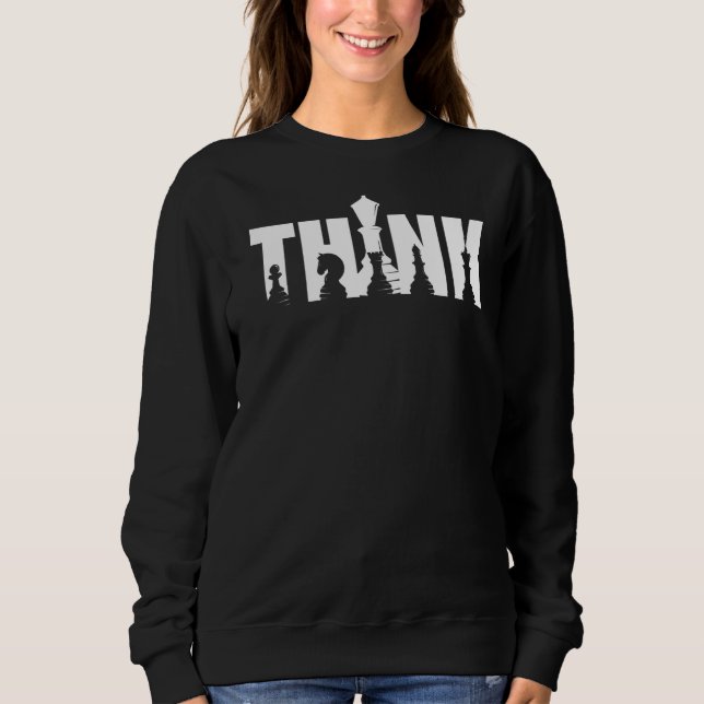 Denken Sie an Schach-Kostüm-Schachklub Sweatshirt (Vorderseite)