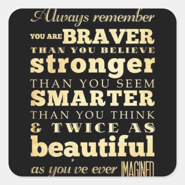 Denken Sie an Schwestern.... Quadratischer Aufkleber (Vorderseite)