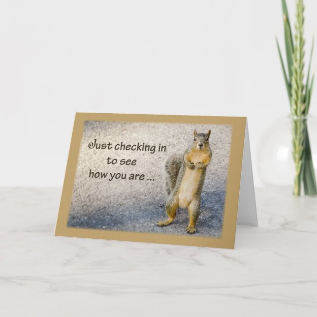 Denken Sie an Sie, Eichhörnchen Karte (Vorderseite)