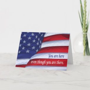 Denken Sie an Sie entsandte Soldaten Grußkarte Karte