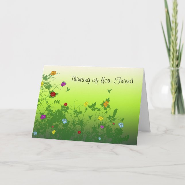 Denken Sie an Sie, Freund Karte (Vorderseite)